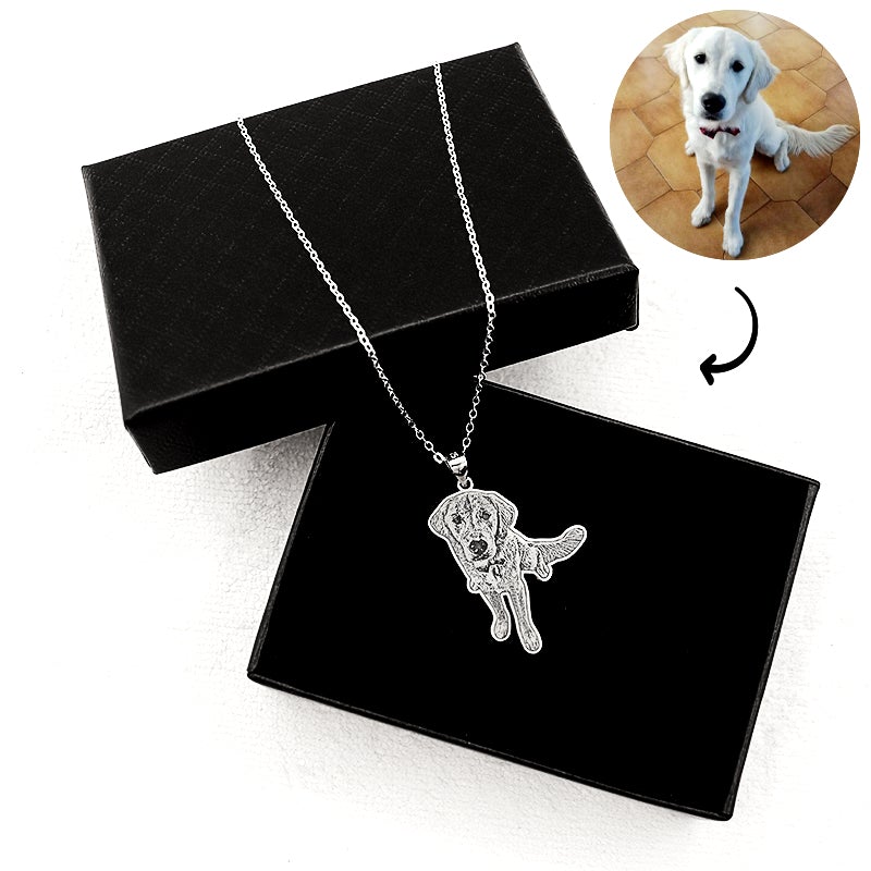 Personalisierte Kette von deinem Haustier - Echtem Sterling Silber