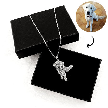 Personalisierte Kette von deinem Haustier - Echtem Sterling Silber