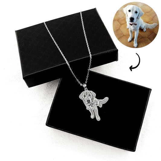 Personalisierte Kette von deinem Haustier - Echtem Sterling Silber