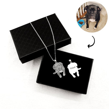 Personalisierte Kette von deinem Haustier - Echtem Sterling Silber