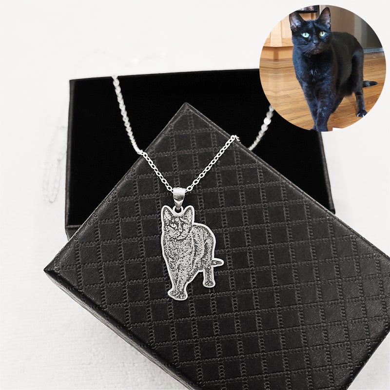 Personalisierte Kette von deinem Haustier - Echtem Sterling Silber