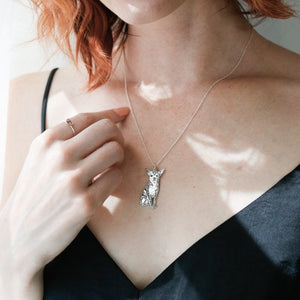 Personalisierte Kette von deinem Haustier - Echtem Sterling Silber
